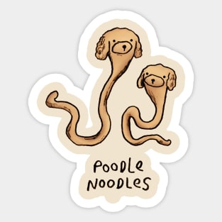 Poodle Noodles Sticker